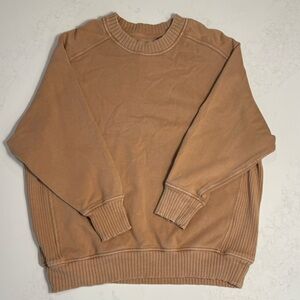 Aerie Oversized crewneck hoodie, EUC, size small, camel color